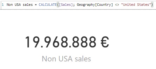 Ventas fuera de los Estados Unidos