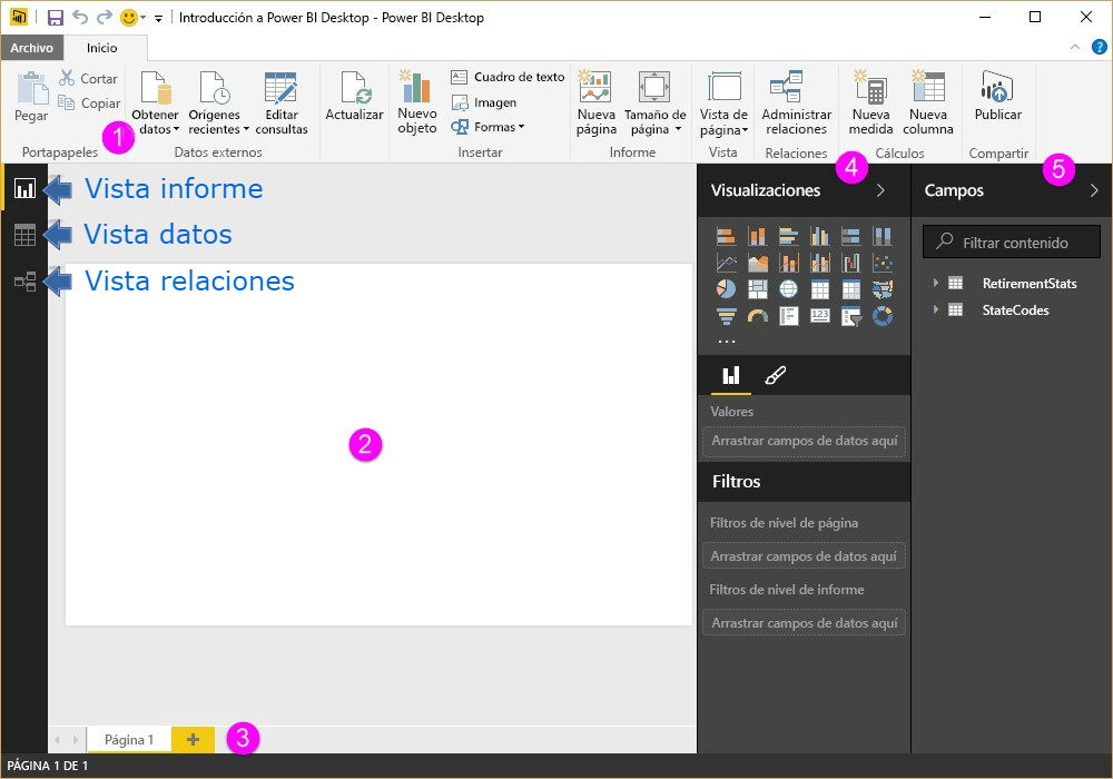 La interfaz de Power BI Desktop | Interactive Chaos
