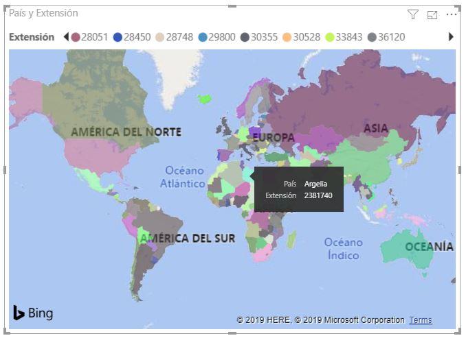 Filled map