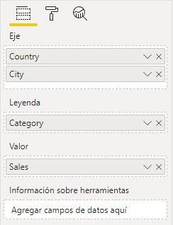 Configuración de 100% Stacked bar chart