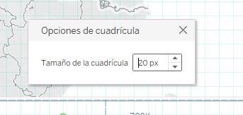 Submenú Dashboard: Opciones de cuadrícula