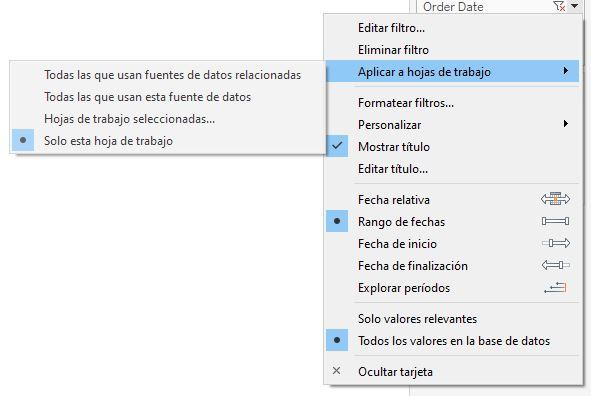 Menú de filtro: Aplicar a hojas de trabajo