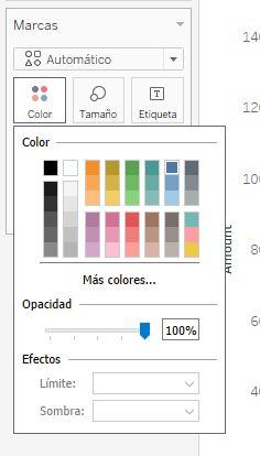 Configuración de la propiedad Color sin campos