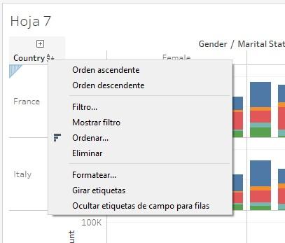 Herramientas de las etiquetas de campos