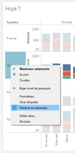 Ocultar encabezados