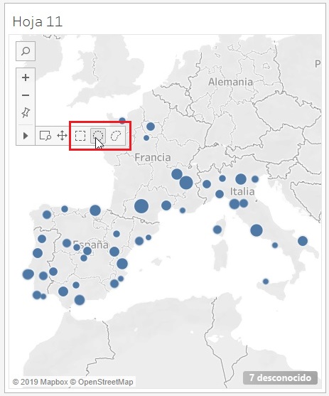 Selección de marcas en mapas