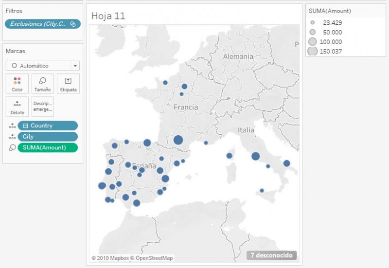 Mapa tras excluir las ciudades seleccionadas