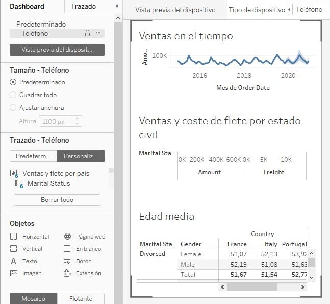 Tamaño predeterminado