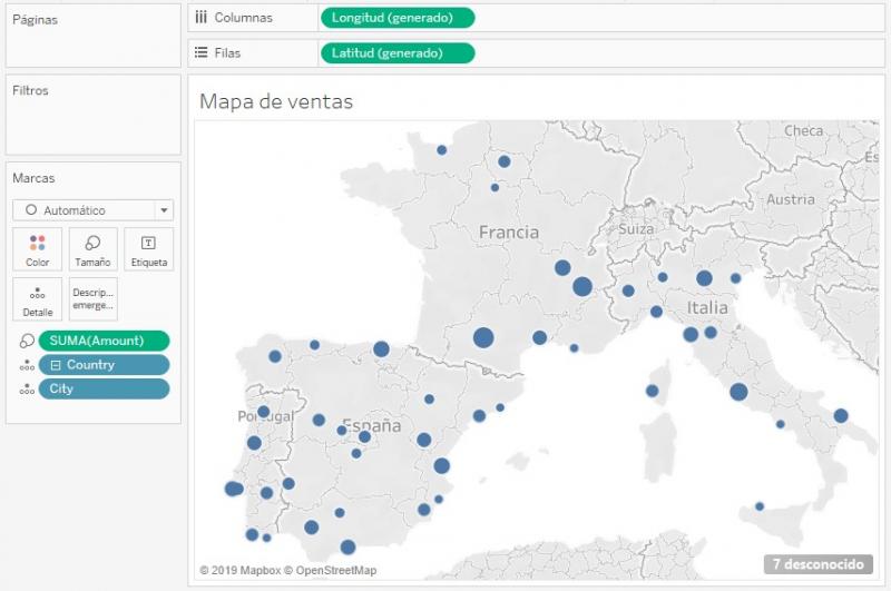 Ventas por ciudad