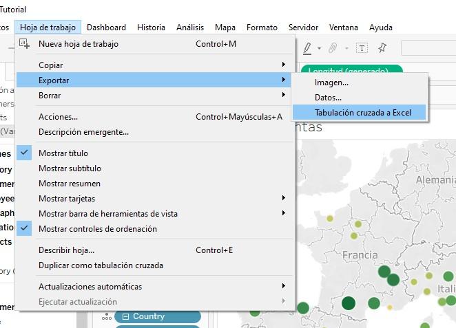 Herramienta de exportación a formato Excel