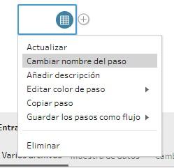 Cambio de nombre de un paso