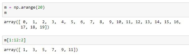 Selecciones con rangos en arrays unidimensionales