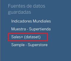 Fuentes de datos guardadas