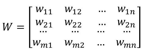 Matriz de pesos