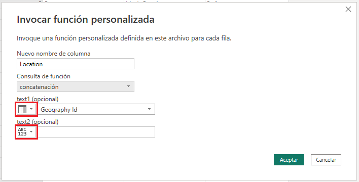 Herramienta &quot;Invocar función personalizada&quot;