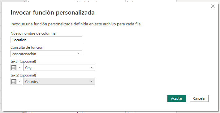 Herramienta &quot;Invocar función personalizada&quot;