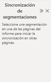 Panel de sincronización de segmentaciones