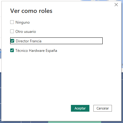 Prueba de los roles