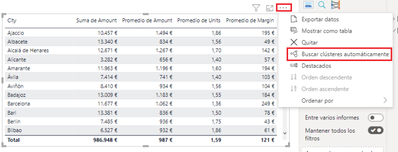 Configuración del clustering